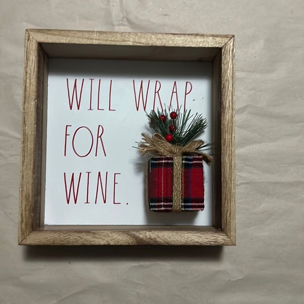 NWT RAE DUNN HOME DECOR WILL WRAP FOR WINE.